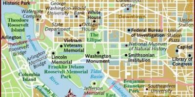واشنگٹن کے علاقے کا نقشہ