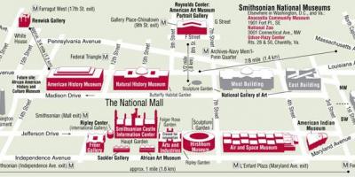 واشنگٹن کے عجائب گھر کا نقشہ