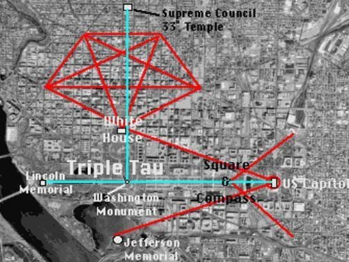 نقشہ کے واشنگٹن ڈی سی میں masonic