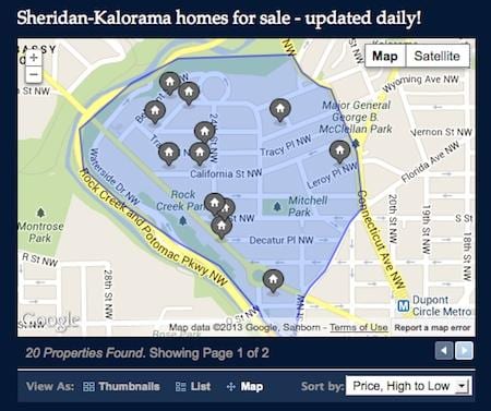 نقشہ کے kalorama پڑوس
