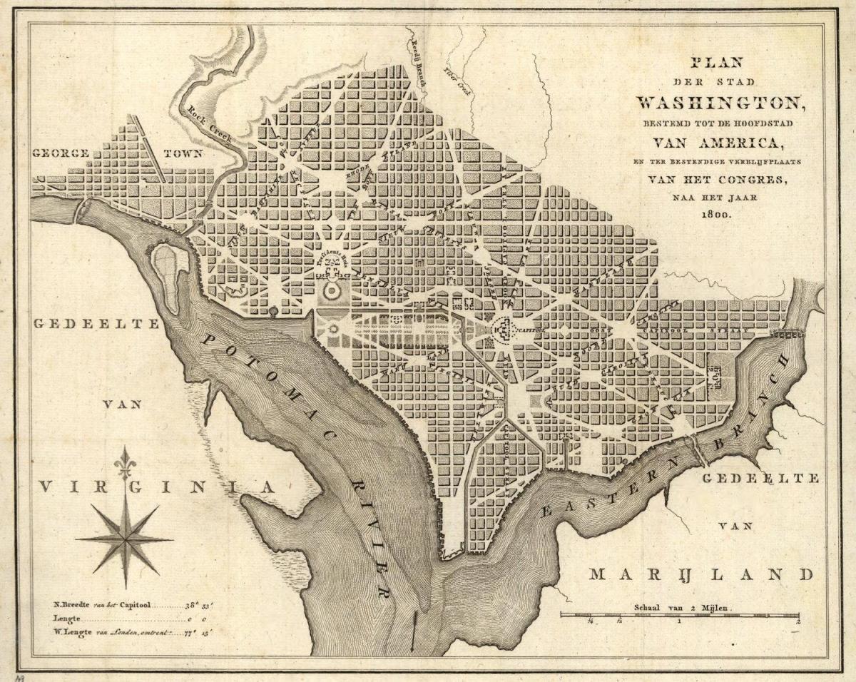 نقشہ کے تاریخی نقشہ کے واشنگٹن ڈی سی