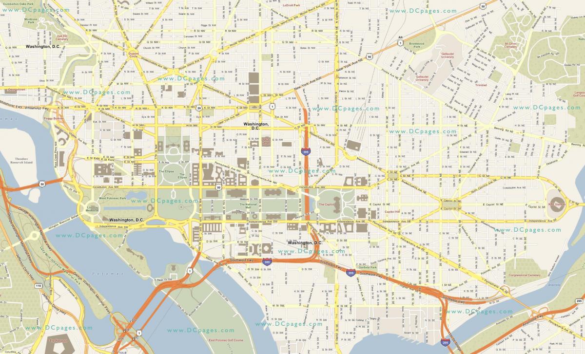ڈی سی سڑک کا نقشہ