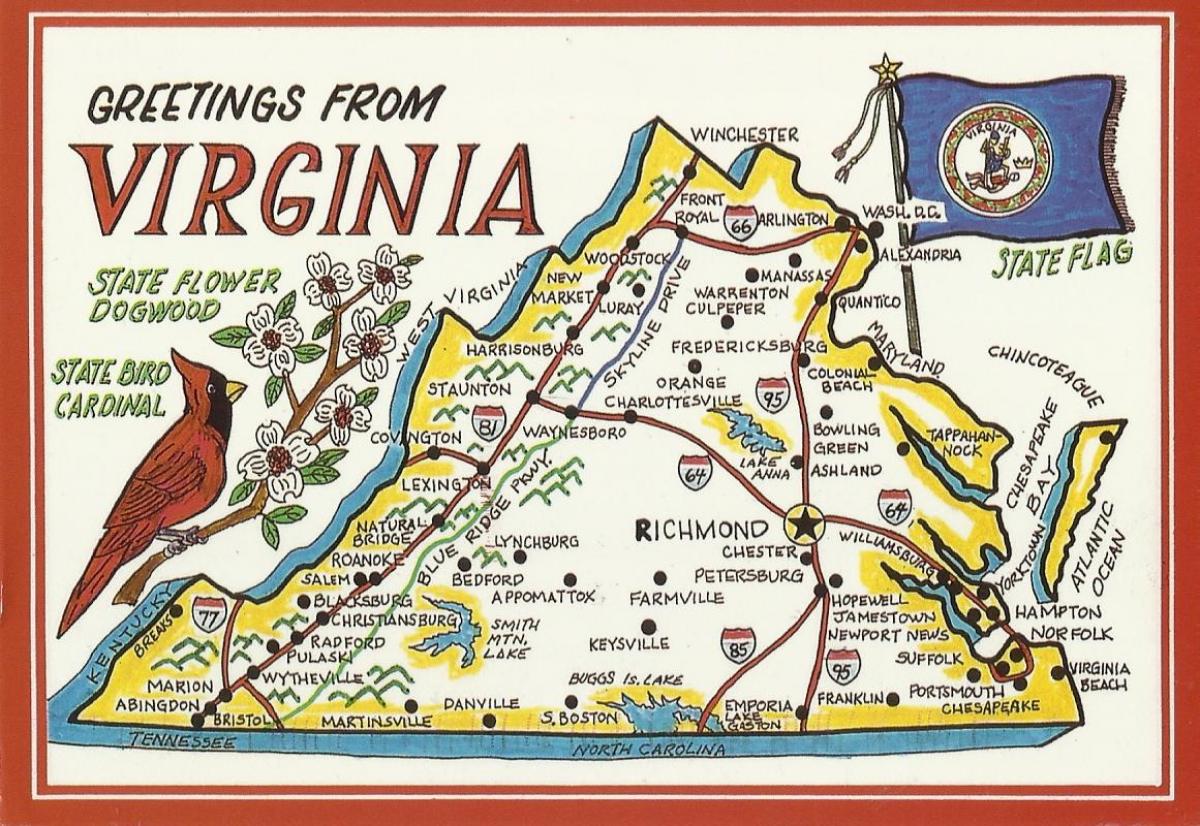 واشنگٹن ڈی سی ورجینیا کا نقشہ
