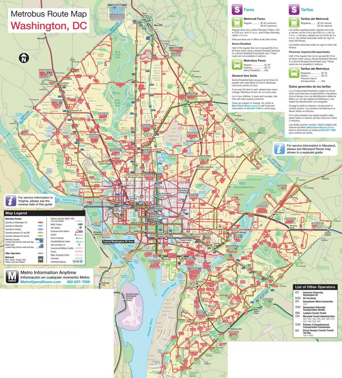واشنگٹن بس کا نقشہ
