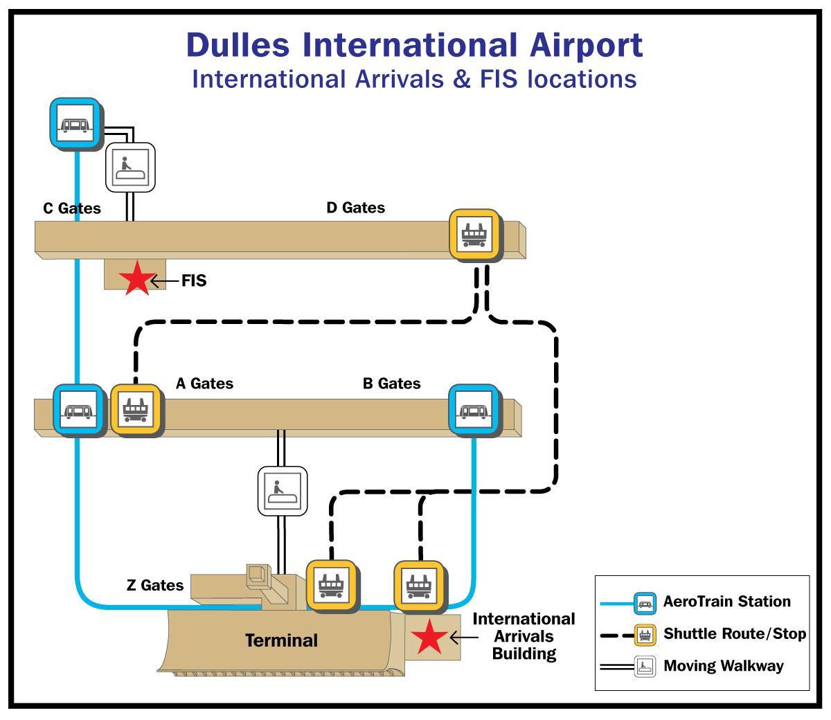 ڈلاس ائرپورٹ ہوائی اڈے کے گیٹ نقشہ