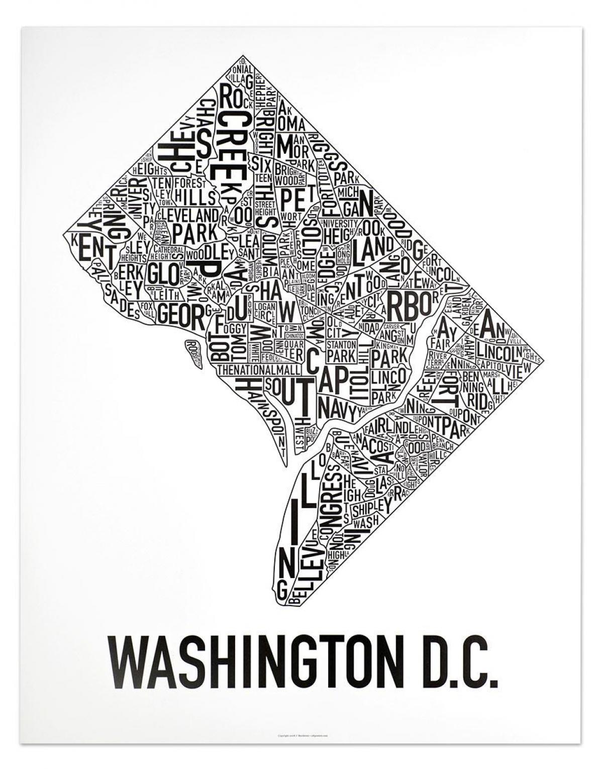ڈی سی پڑوس نقشہ پوسٹر