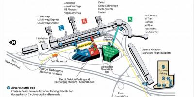 واشنگٹن dca ہوائی اڈے کا نقشہ
