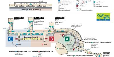 ڈی سی ریگن ہوائی اڈے کا نقشہ