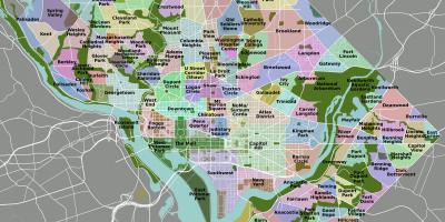 واشنگٹن ضلع کا نقشہ