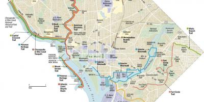واشنگٹن ڈی سی موٹر سائیکل ٹریلس کا نقشہ