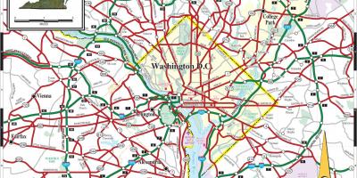 واشنگٹن ڈی سی کے سب وے نقشے سٹریٹ پوشش